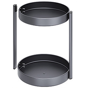 JOUING Plateau Tournant Epices Rangement Epices Cuisine 2 Etages étagère à épices Rotatif Métal Lazy Susan Organisateur pour ArmoireBlanc
