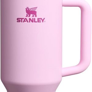 Stanley Quencher H2.0 Tumbler with Handle and Straw 30 oz | Flowstate 3-Position Lid | Cup Holder Compatible for Travel | Insulated Stainless Steel Cup | BPA-Free | Cherry Blossom
