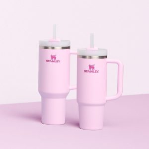 Stanley Quencher H2.0 Tumbler with Handle and Straw 30 oz | Flowstate 3-Position Lid | Cup Holder Compatible for Travel | Insulated Stainless Steel Cup | BPA-Free | Cherry Blossom