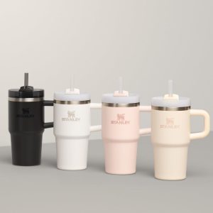 Stanley Quencher H2.0 Tumbler with Handle and Straw 30 oz | Flowstate 3-Position Lid | Cup Holder Compatible for Travel | Insulated Stainless Steel Cup | BPA-Free | Cherry Blossom