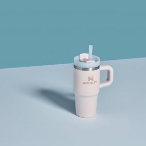 Stanley Quencher H2.0 Tumbler with Handle and Straw 30 oz | Flowstate 3-Position Lid | Cup Holder Compatible for Travel | Insulated Stainless Steel Cup | BPA-Free | Cherry Blossom