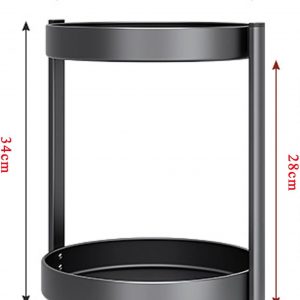 JOUING Plateau Tournant Epices Rangement Epices Cuisine 2 Etages étagère à épices Rotatif Métal Lazy Susan Organisateur pour ArmoireBlanc