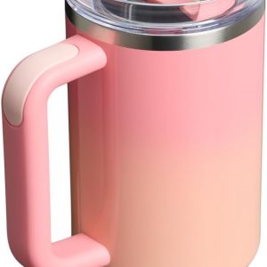 Stanley Quencher H2.0 Tumbler with Handle and Straw 30 oz | Flowstate 3-Position Lid | Cup Holder Compatible for Travel | Insulated Stainless Steel Cup | BPA-Free | Cherry Blossom