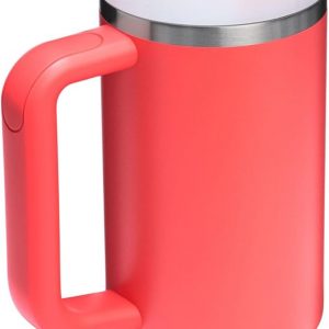 Stanley Quencher H2.0 Tumbler with Handle and Straw 30 oz | Flowstate 3-Position Lid | Cup Holder Compatible for Travel | Insulated Stainless Steel Cup | BPA-Free | Cherry Blossom