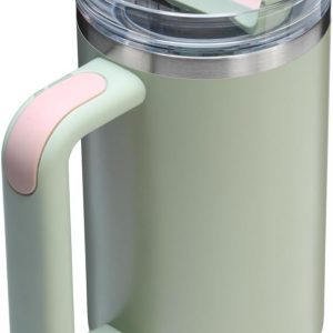 Stanley Quencher H2.0 Tumbler with Handle and Straw 30 oz | Flowstate 3-Position Lid | Cup Holder Compatible for Travel | Insulated Stainless Steel Cup | BPA-Free | Cherry Blossom