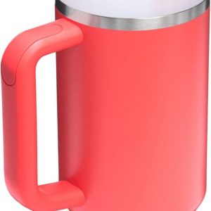 Stanley Quencher H2.0 Tumbler with Handle and Straw 30 oz | Flowstate 3-Position Lid | Cup Holder Compatible for Travel | Insulated Stainless Steel Cup | BPA-Free | Cherry Blossom