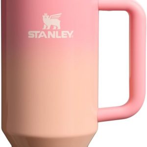 Stanley Quencher H2.0 Tumbler with Handle and Straw 30 oz | Flowstate 3-Position Lid | Cup Holder Compatible for Travel | Insulated Stainless Steel Cup | BPA-Free | Cherry Blossom