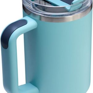 Stanley Quencher H2.0 Tumbler with Handle and Straw 30 oz | Flowstate 3-Position Lid | Cup Holder Compatible for Travel | Insulated Stainless Steel Cup | BPA-Free | Cherry Blossom