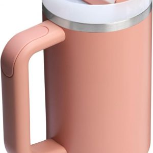 Stanley Quencher H2.0 Tumbler with Handle and Straw 30 oz | Flowstate 3-Position Lid | Cup Holder Compatible for Travel | Insulated Stainless Steel Cup | BPA-Free | Cherry Blossom