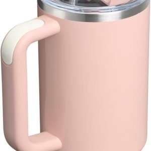 Stanley Quencher H2.0 Tumbler with Handle and Straw 30 oz | Flowstate 3-Position Lid | Cup Holder Compatible for Travel | Insulated Stainless Steel Cup | BPA-Free | Cherry Blossom