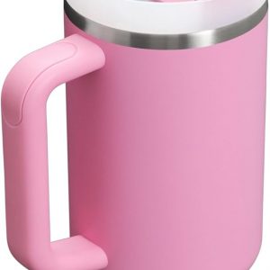 Stanley Quencher H2.0 Tumbler with Handle and Straw 30 oz | Flowstate 3-Position Lid | Cup Holder Compatible for Travel | Insulated Stainless Steel Cup | BPA-Free | Cherry Blossom