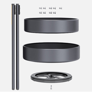 JOUING Plateau Tournant Epices Rangement Epices Cuisine 2 Etages étagère à épices Rotatif Métal Lazy Susan Organisateur pour ArmoireBlanc