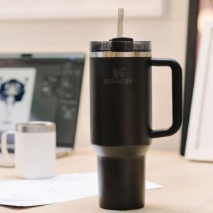 Stanley Quencher H2.0 Tumbler with Handle and Straw 30 oz | Flowstate 3-Position Lid | Cup Holder Compatible for Travel | Insulated Stainless Steel Cup | BPA-Free | Cherry Blossom