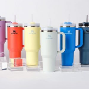 Stanley Quencher H2.0 Tumbler with Handle and Straw 30 oz | Flowstate 3-Position Lid | Cup Holder Compatible for Travel | Insulated Stainless Steel Cup | BPA-Free | Cherry Blossom