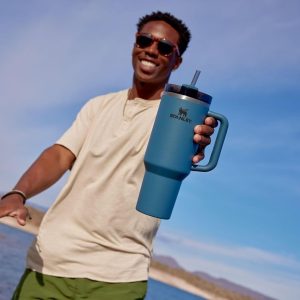 Stanley Quencher H2.0 Tumbler with Handle and Straw 30 oz | Flowstate 3-Position Lid | Cup Holder Compatible for Travel | Insulated Stainless Steel Cup | BPA-Free | Cherry Blossom