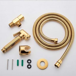 Pulvérisateur de bidet à main pour toilette, pulvérisateur de bidet en laiton massif doré, eau froide simple, douche de bidet de salle de bain, pulvérisateurs de couches en tissu pour bébé,A