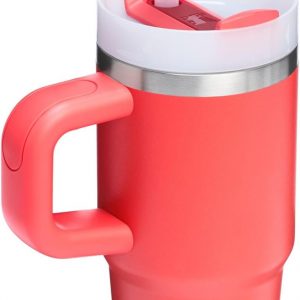 Stanley Quencher H2.0 Tumbler with Handle and Straw 30 oz | Flowstate 3-Position Lid | Cup Holder Compatible for Travel | Insulated Stainless Steel Cup | BPA-Free | Cherry Blossom