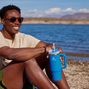 Stanley Quencher H2.0 Tumbler with Handle and Straw 30 oz | Flowstate 3-Position Lid | Cup Holder Compatible for Travel | Insulated Stainless Steel Cup | BPA-Free | Cherry Blossom