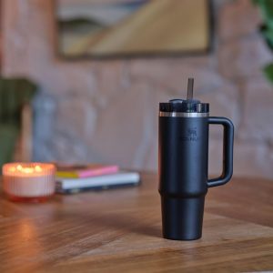 Stanley Quencher H2.0 Tumbler with Handle and Straw 30 oz | Flowstate 3-Position Lid | Cup Holder Compatible for Travel | Insulated Stainless Steel Cup | BPA-Free | Cherry Blossom