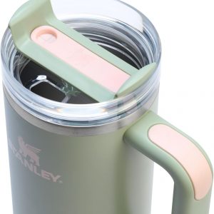 Stanley Quencher H2.0 Tumbler with Handle and Straw 30 oz | Flowstate 3-Position Lid | Cup Holder Compatible for Travel | Insulated Stainless Steel Cup | BPA-Free | Cherry Blossom