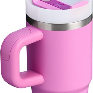Stanley Quencher H2.0 Tumbler with Handle and Straw 30 oz | Flowstate 3-Position Lid | Cup Holder Compatible for Travel | Insulated Stainless Steel Cup | BPA-Free | Cherry Blossom