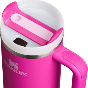 Stanley Quencher H2.0 Tumbler with Handle and Straw 30 oz | Flowstate 3-Position Lid | Cup Holder Compatible for Travel | Insulated Stainless Steel Cup | BPA-Free | Cherry Blossom