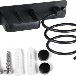 YUET Porte Sèche Cheveux, Support de Lisseur avec Range-Câbles, Support Mural en Métal pour Ranger Le sèche-Cheveux, Le lisseur, Les brosses à Cheveux et Plus Or