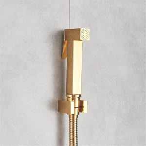 Pulvérisateur de bidet à main pour toilette, pulvérisateur de bidet en laiton massif doré, eau froide simple, douche de bidet de salle de bain, pulvérisateurs de couches en tissu pour bébé,A