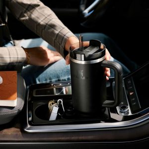 Stanley Quencher H2.0 Tumbler with Handle and Straw 30 oz | Flowstate 3-Position Lid | Cup Holder Compatible for Travel | Insulated Stainless Steel Cup | BPA-Free | Cherry Blossom