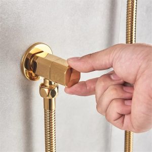 Pulvérisateur de bidet à main pour toilette, pulvérisateur de bidet en laiton massif doré, eau froide simple, douche de bidet de salle de bain, pulvérisateurs de couches en tissu pour bébé,A