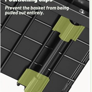 Rangement sous Évier en Métal à 2 Niveaux avec Tiroir de Rangement Coulissant Étagère sous Évier Organiseur pour Cuisine et Salle de Bain Acier au Carbone Hauteur Réglable Noir-1 Pack