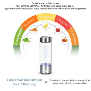 Générateur d&apos;eau d&apos;hydrogène Portable 450ml, Mode 3 Minutes, tasse d&apos;eau d&apos;hydrogène à haute Concentration, chargement USB