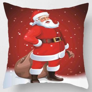 Ensemble de coussins de Noël 45 * 45 cm taie d&apos;oreiller ornements de Noël adaptés à la maison Navidad Noel cadeaux de Noël ornements de Noël