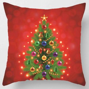 Ensemble de coussins de Noël 45 * 45 cm taie d&apos;oreiller ornements de Noël adaptés à la maison Navidad Noel cadeaux de Noël ornements de Noël