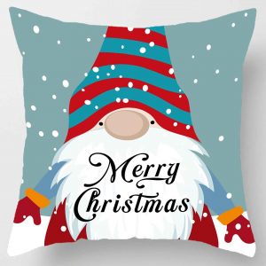 Ensemble de coussins de Noël 45 * 45 cm taie d&apos;oreiller ornements de Noël adaptés à la maison Navidad Noel cadeaux de Noël ornements de Noël