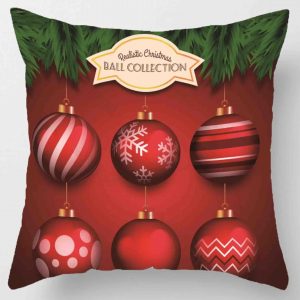 Ensemble de coussins de Noël 45 * 45 cm taie d&apos;oreiller ornements de Noël adaptés à la maison Navidad Noel cadeaux de Noël ornements de Noël