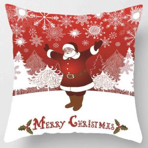 Ensemble de coussins de Noël 45 * 45 cm taie d&apos;oreiller ornements de Noël adaptés à la maison Navidad Noel cadeaux de Noël ornements de Noël