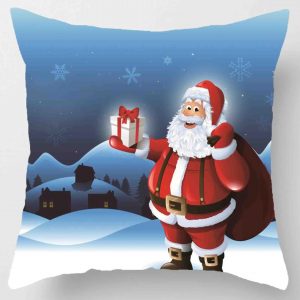 Ensemble de coussins de Noël 45 * 45 cm taie d&apos;oreiller ornements de Noël adaptés à la maison Navidad Noel cadeaux de Noël ornements de Noël