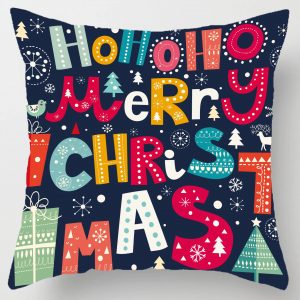 Ensemble de coussins de Noël 45 * 45 cm taie d&apos;oreiller ornements de Noël adaptés à la maison Navidad Noel cadeaux de Noël ornements de Noël