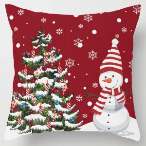 Ensemble de coussins de Noël 45 * 45 cm taie d&apos;oreiller ornements de Noël adaptés à la maison Navidad Noel cadeaux de Noël ornements de Noël