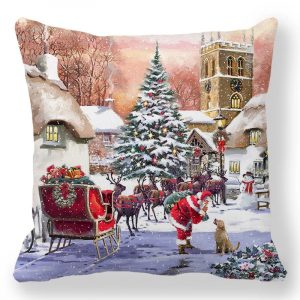 Taie d&apos;oreiller de noël pour nouvel an 2025, 30x50cm,40x40cm,45x45cm, housse de coussin, décoration de noël pour la maison