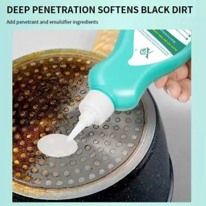 Nettoyant pour casseroles et poêles en acier inoxydable, nettoyant pour livres de cuisine, gel astronomique noir pour enlever les écailles noires de l&apos;huile SAF, 150ml