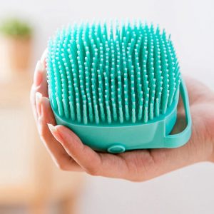 Brosse de bain en silicone souple pour animaux de compagnie, masseur, gel douche, outils de nettoyage, peigne, chien, chat, livres, fournitures de toilettage