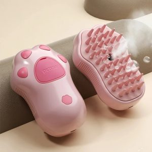Brosse à vapeur 3 en 1 pour chien et chat, brosse à vapeur électrique pour chat, peigne de Massage, outil de toilettage pour animaux de compagnie, fournitures pour cheveux amples