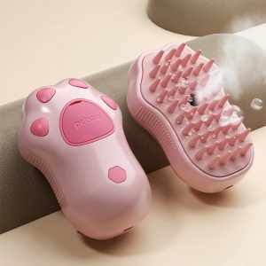 Brosse à vapeur 3 en 1 pour chien et chat, brosse à vapeur électrique pour chat, peigne de Massage, outil de toilettage pour animaux de compagnie, fournitures pour cheveux amples
