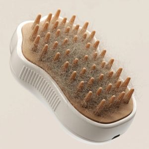 Brosse à vapeur 3 en 1 pour chien et chat, brosse à vapeur électrique pour chat, peigne de Massage, outil de toilettage pour animaux de compagnie, fournitures pour cheveux amples