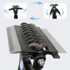 Brosse de démêlage 3 en 1 pour animaux de compagnie, épilateur de poils de chien, coupe-noeud en fourrure pour chiot et chat, peigne, fournitures de toilettage pour chiens