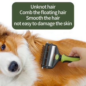 Brosse de démêlage 3 en 1 pour animaux de compagnie, épilateur de poils de chien, coupe-noeud en fourrure pour chiot et chat, peigne, fournitures de toilettage pour chiens