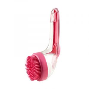 Brosse de bain pour animaux de compagnie, en Silicone souple, à Long manche avec distributeur de shampoing, Massage doux pour le toilettage et le nettoyage de la fourrure et des cheveux, 1 pièce