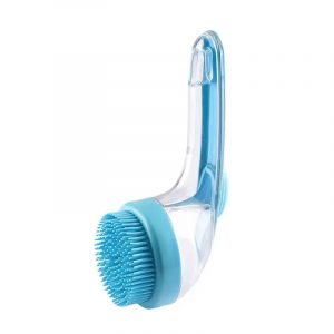 Brosse de bain pour animaux de compagnie, en Silicone souple, à Long manche avec distributeur de shampoing, Massage doux pour le toilettage et le nettoyage de la fourrure et des cheveux, 1 pièce